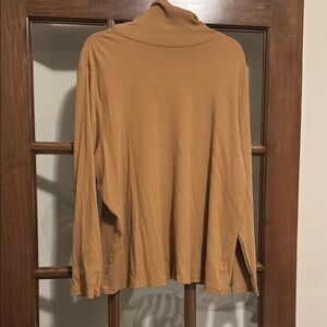 Tan Ribbed Turtleneck